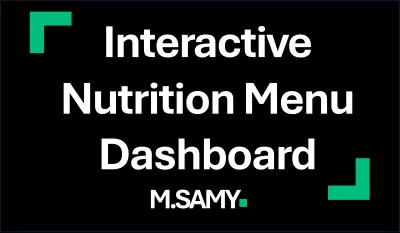 صورة العمل لقائمة الغذائية التفاعلية: لوحة تحكم ذكية لزوار المطاعم والمهتمين بالصحة (Interactive Nutrition Menu)