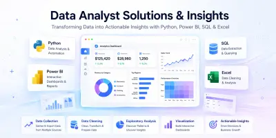 تصميم وتطوير لوحات تحكم احترافية لتحليل البيانات (Data Analyst Dashboard)