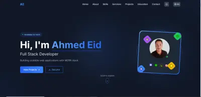 موقع بورتفوليو احترافي لعرض الأعمال والخبرات (Personal Portfolio Website)