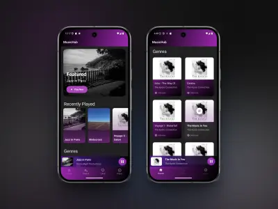 تطبيق مشغل الموسيقى - Flutter