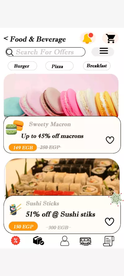 Interior design of app for offers by usingphotoshop