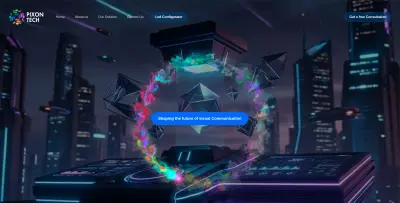 واجهة موقع Pixon Tech التعريفية (Pixon Tech Corporate Landing Page)