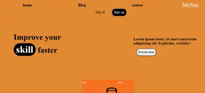 Page for booking courses