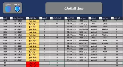 ملف اكسيل متكاملExcel للمبيعات