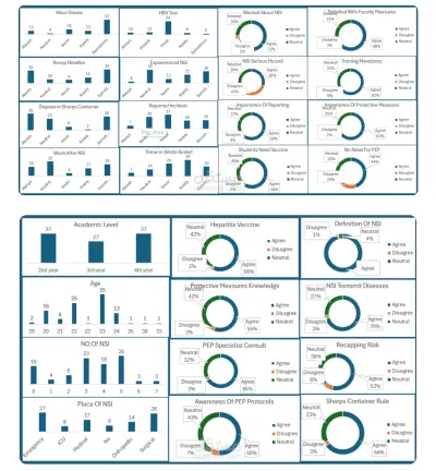 داشبورد تفاعلية لتحليل البيانات الطبية باستخدام Excel