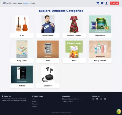 FreshCart – تجربة تسوّق بتصميم عصري وتفاعل سلس
