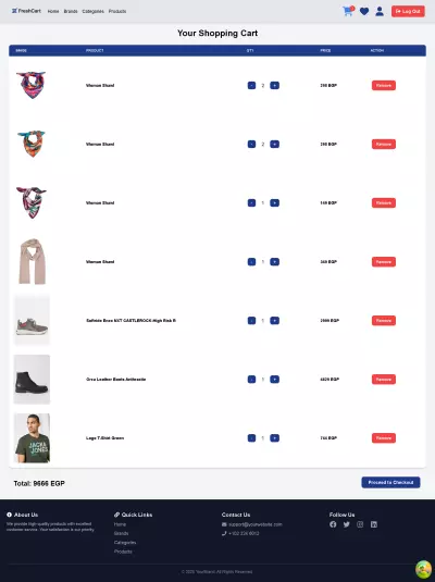 FreshCart – تجربة تسوّق بتصميم عصري وتفاعل سلس