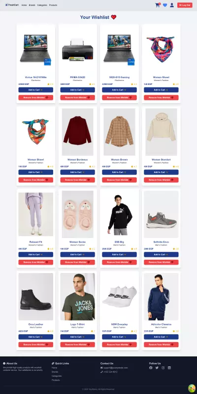 FreshCart – تجربة تسوّق بتصميم عصري وتفاعل سلس