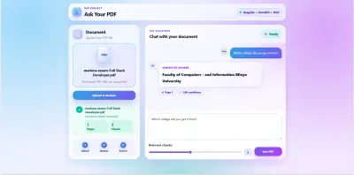 نظام سؤال وجواب على ملفات PDF باستخدام NLP