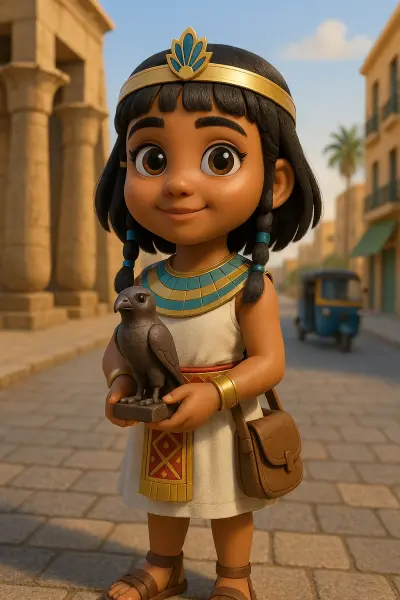 نموذج 3d ل كرتون مصري فرعوني