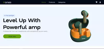 تطوير واجهة أمامية (Front-End) لمتجر إلكتروني لبيع السماعات
