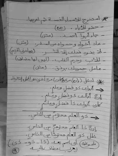 شرح فرع النحو