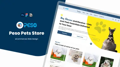 تصميم UX/UI لمتجر إلكتروني لمنتجات الحيوانات الأليفة – Peso