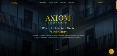 AXIOM  منصة ويب عقارية فاخرة