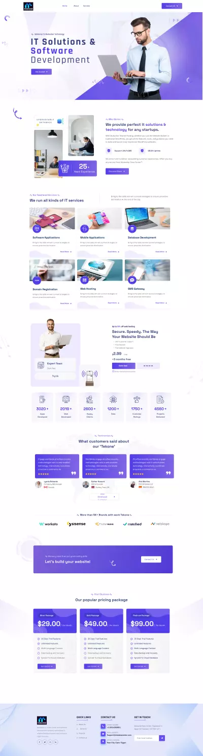 موقع تعريفي لشركه برمجه