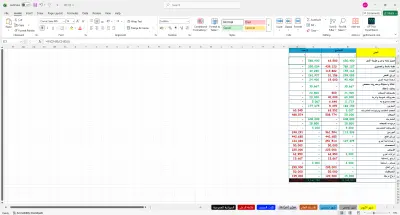 إعداد الأستاذ العام وميزان المراجعة باستخدام Excel