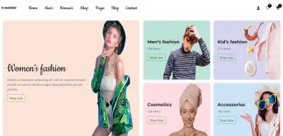 متجر "D-Fashion" الإلكتروني - متجر متكامل للموضة (رجالي، نسائي، أطفال)