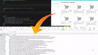 استخلاص بيانات اللابتوبات وحفظها في ملف csv