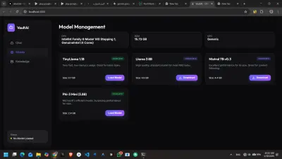 VaultAI - نظام ذكاء اصطناعي محلي للدردشة مع المستندات بخصوصية تامة