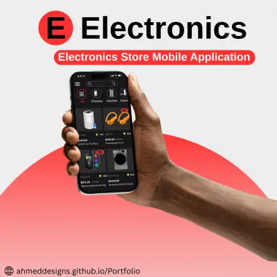 تصميم UI متجر بيع اجهزة الكترونية وأدوات كهربائية