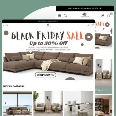 تصميم/تطوير متجر بيع أثاث