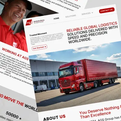 تصميم صفحة هبوط لوجيستية (AGS)