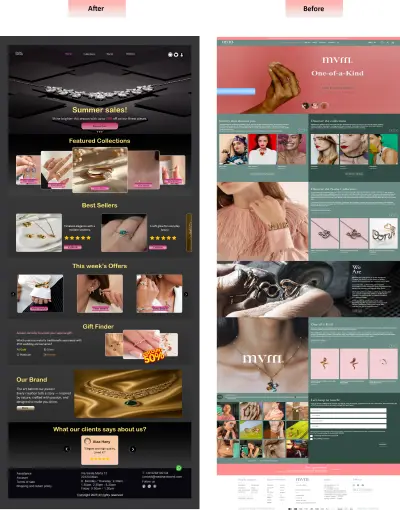 اعادة تصميم موقع