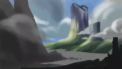 From greyscale to color, landscape ,concept art (study)