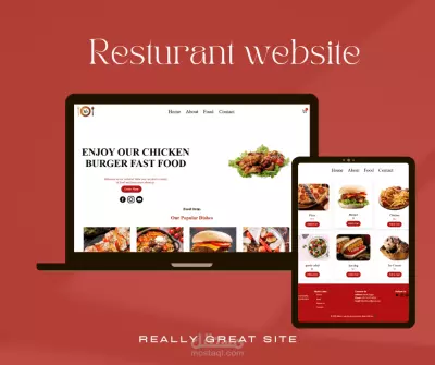 موقع ويب لمطعم باستخدام HTML, CSS, وJavaScript.