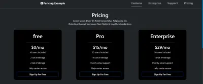 تصميم موقع احترافي لعرض الأسعار والباقات