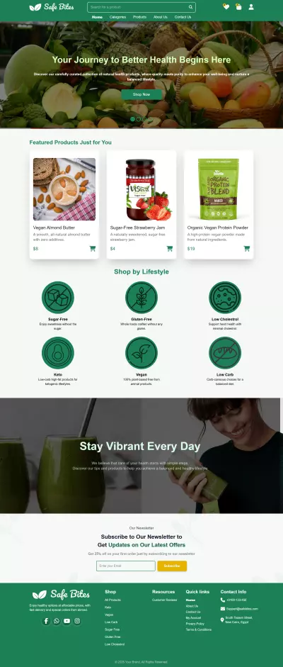 Safe-Bites ( E-Commerce using Angular )