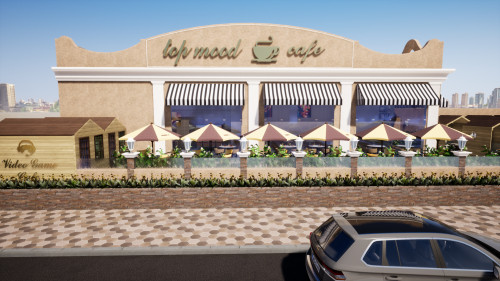 مشروع تصميم كوفي شوب  - كونيش طرة - القاهرة  - مصر