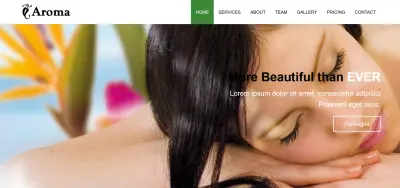 صفحة ويب لشركة تهتم بالتجميل