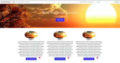 موقع حجوزات سياحية باستخدام HTML وBootstrap | واجهة حديثة ومتجاوبة