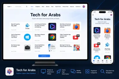 تطوير موقع “التقنية للعرب” - مدونة تقنية عالية الأداء تستعرض البرامج والتطبيقات
