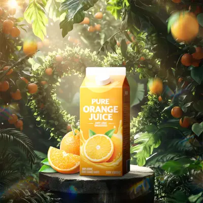 تصميم سوشيال ميديا لعصير برتقال