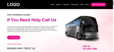 موقع خدمات التنظيف – تنفيذ تصميم Figma باستخدام HTML وCSS وJavaScript