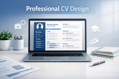 كتابة وتصميم CV احترافي يجذب أصحاب العمل ويزيد فرص قبولك
