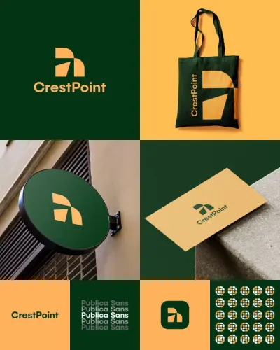 Modern Geometric Logo Design for Real Estate or Corporate Brand