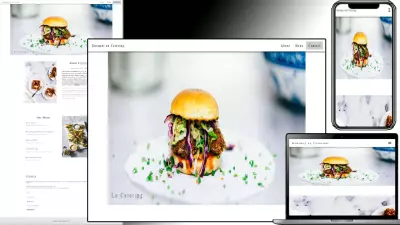 تصميم صفحة هبوط لعرض قائمة مطعم Gourmet au Catering