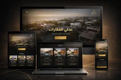 تصميم موقع كامل لشركة عقارات