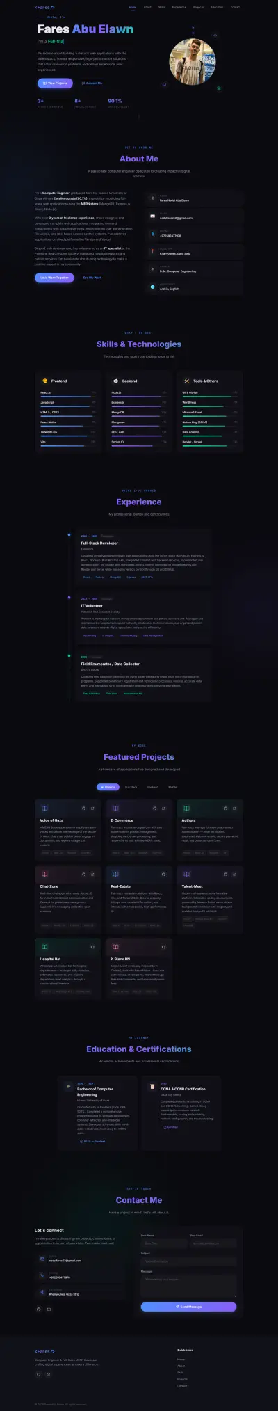 Portfolio Website - Personal Developer Portfolio