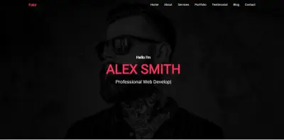 تصميم موقع بورتفوليو شخصي احترافي لعرض السيرة الذاتية والأعمال تفاصيل العمل