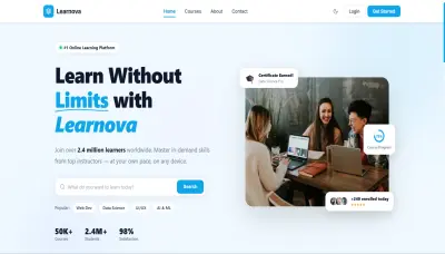 Learnova | منصة تعليم إلكتروني مطورة باستخدام Angular وNode.js
