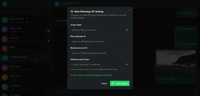 نظام محادثات لحظي مع تكامل WhatsApp API لإدارة تواصل العملاء