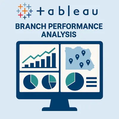 تصميم لوحة بيانات (Dashboard) تفاعلية باستخدام Tableau لتحليل أداء الفروع