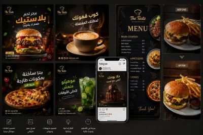 اعلان مطعم وكافيه