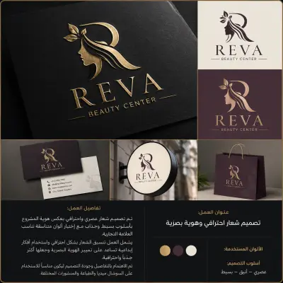 تصميم شعار احترافي وهوية بصرية لشركة REVA