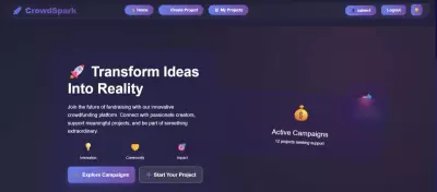 تطبيق التمويل الجماعي (Crowdfunding App) CrowdSpark