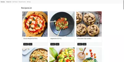 Recipe menu